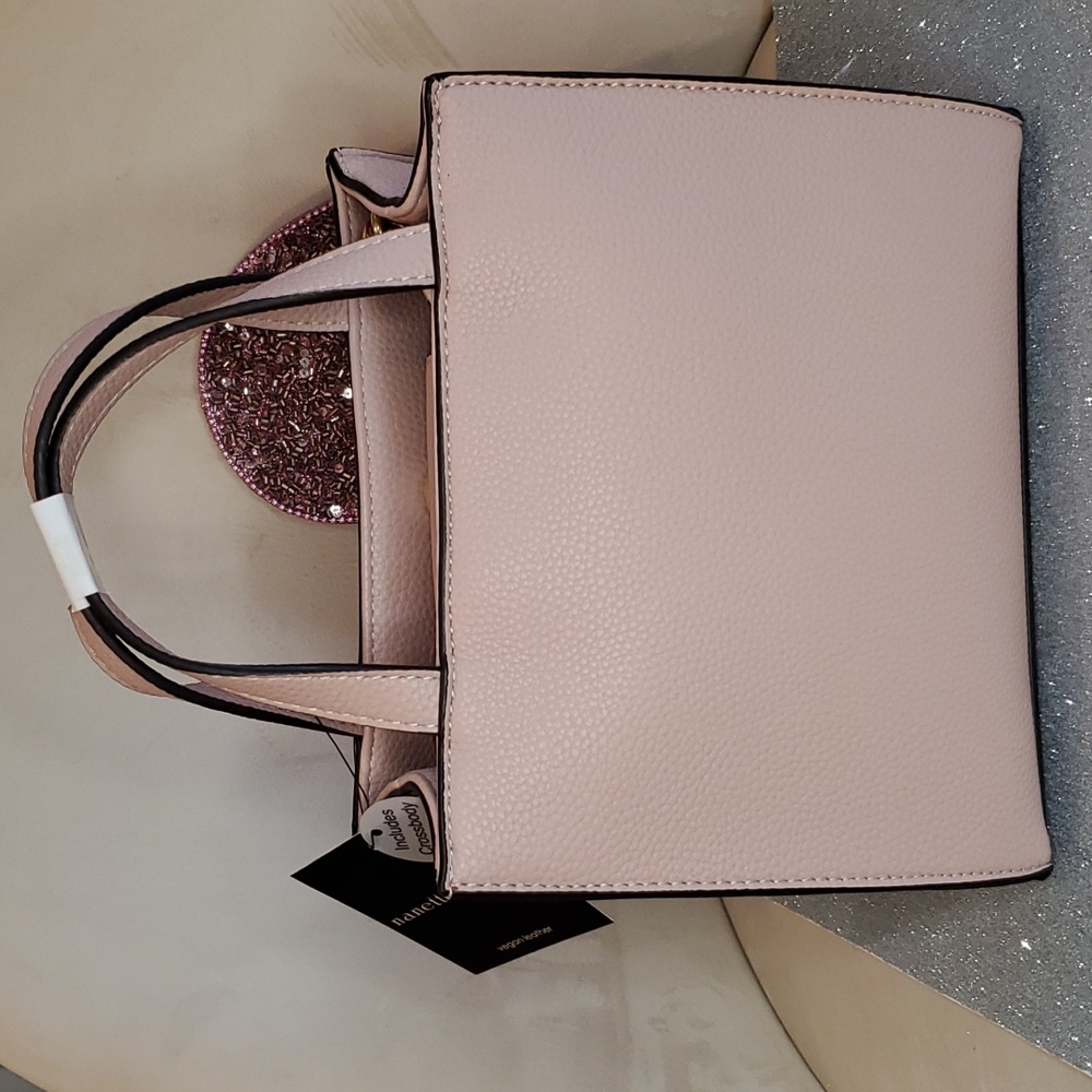 🎉HP🎉Nanette Lepore 💖NWT💖 Mini Light Pink Vegan Leather Crossbody Purse!💖💖 - Picture 6 of 12